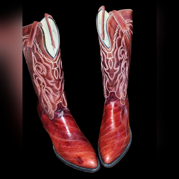 DURANGO Exotic Eel Skin Cowboy Boots. SIZE 9.5 D - Picture 4 of 5